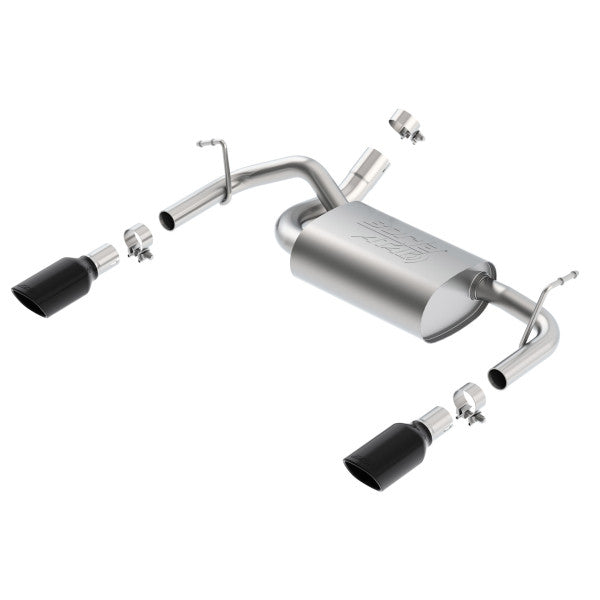 Jeep Wrangler JK 12-17 ATAK Axle-Back Exhaust W/ Double Black Tips