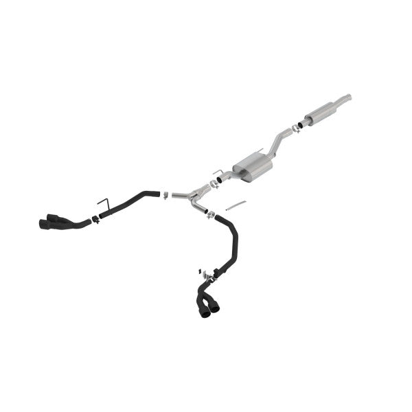 Jeep Wrangler Gladiator JT 3.6L 19-26 S-Type Cat-Back Exhaust, Quadruple Black Tips