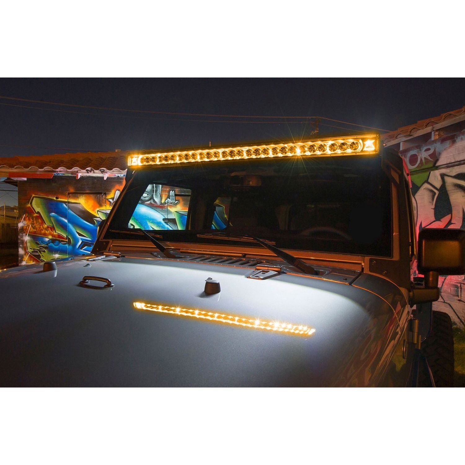 شريط إضاءة RADIANCE+ مقاس 30 بوصة مع إضاءة خلفية باللون الكهرماني