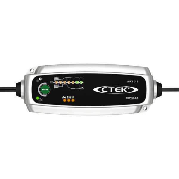 CTEK MXS 3.8, 12V Battery Charger & Maintainer, 3.8A, UK Plug