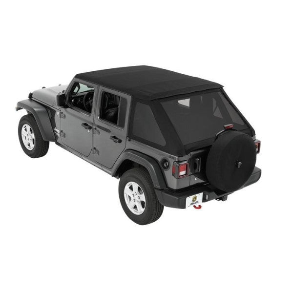 Bestop Jeep Wrangler JL 4DR 18-26 Trektop Slantback, Soft Top, Black Diamond