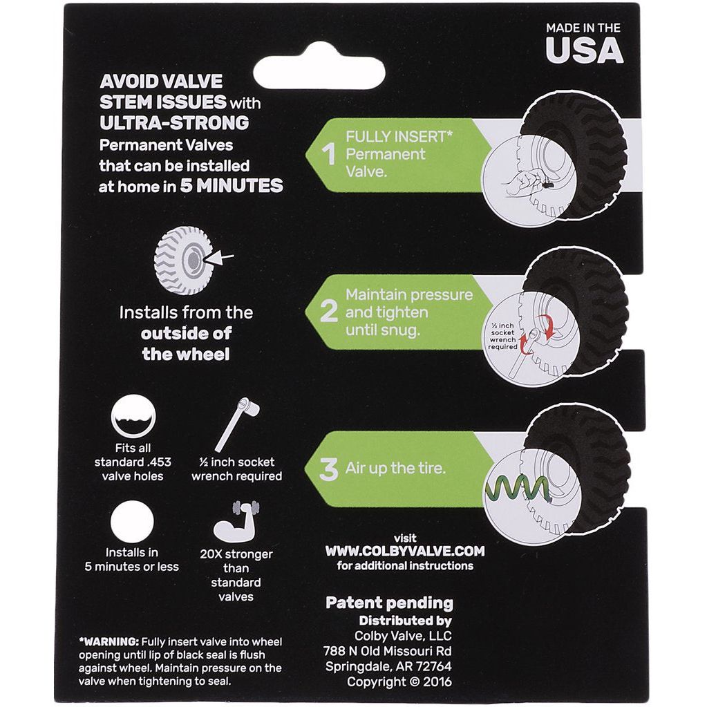 Colby Permanent Valve 2-Pack