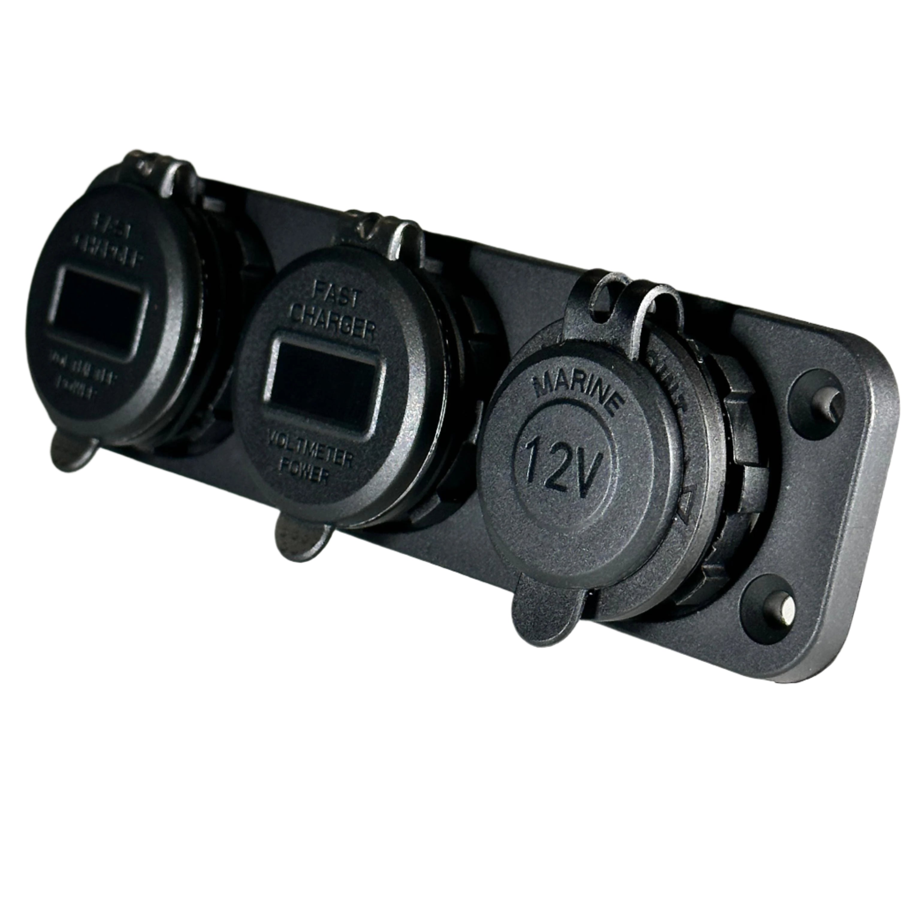 مقبس تيار مستمر 12 فولت مع غطاء واقٍ