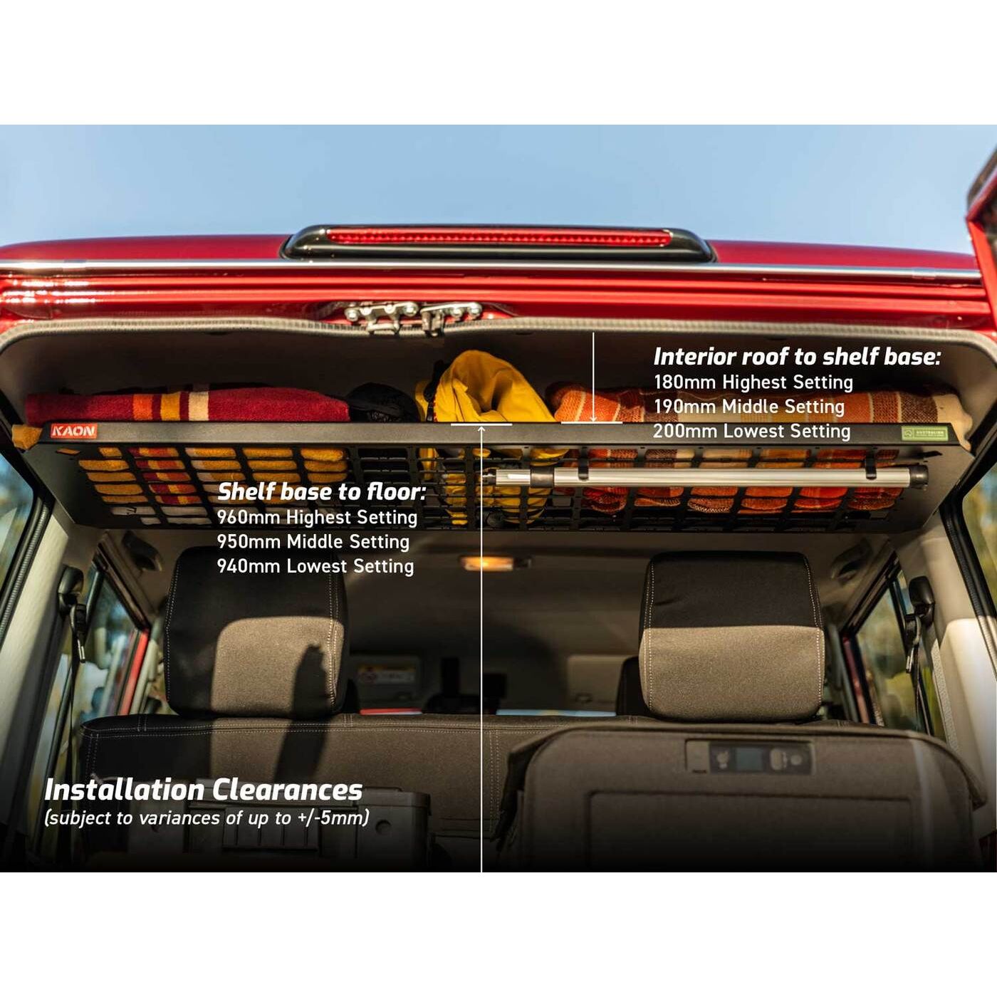 Standalone Rear Roof Shelf to suit Toyota Land Cruiser LC76