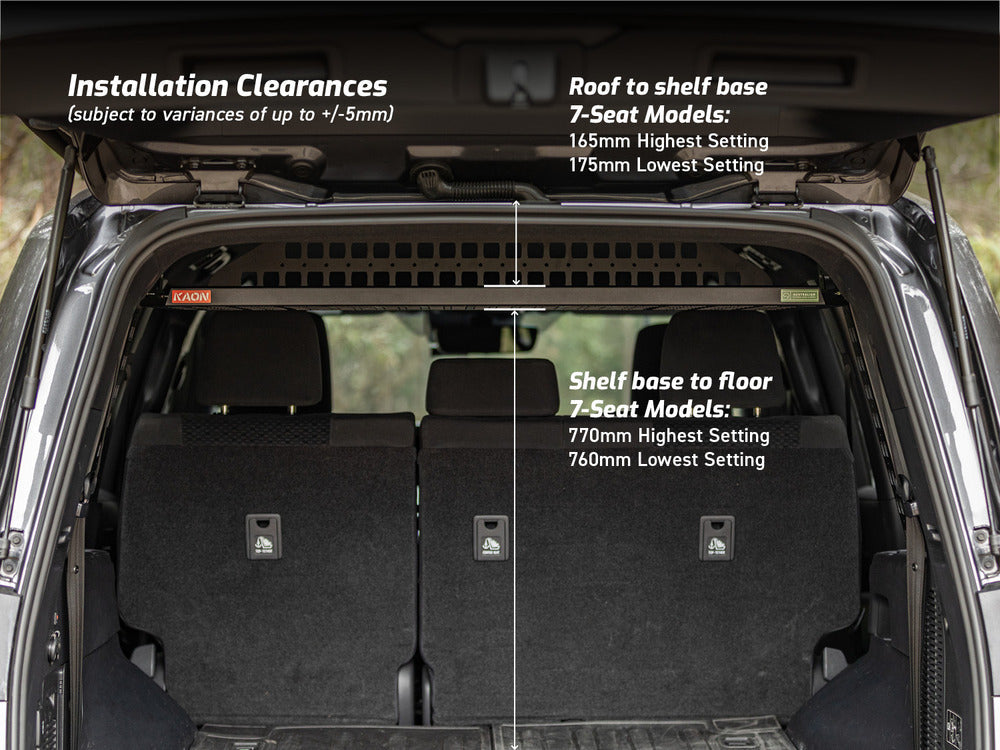 Standalone Rear Roof Shelf to suit Toyota Land Cruiser LC300