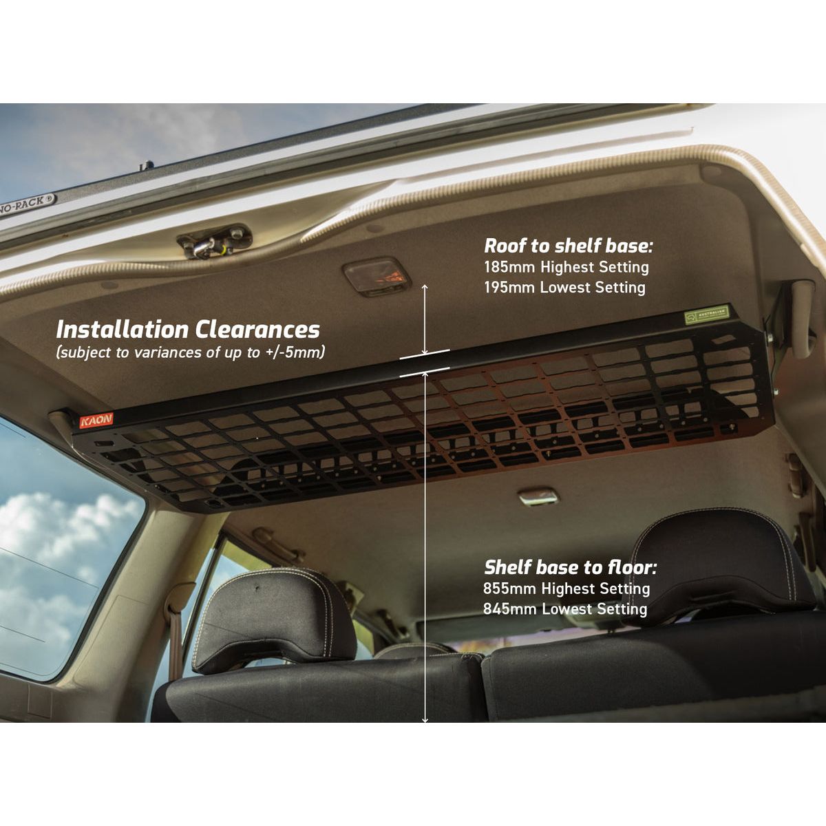 رف سقف خلفي مستقل يناسب سيارة نيسان باترول GU Y61