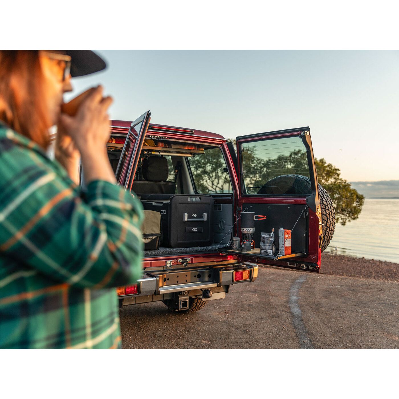 Rear Door Drop Down Table & Door Cards to suit Toyota Land Cruiser 70 Series