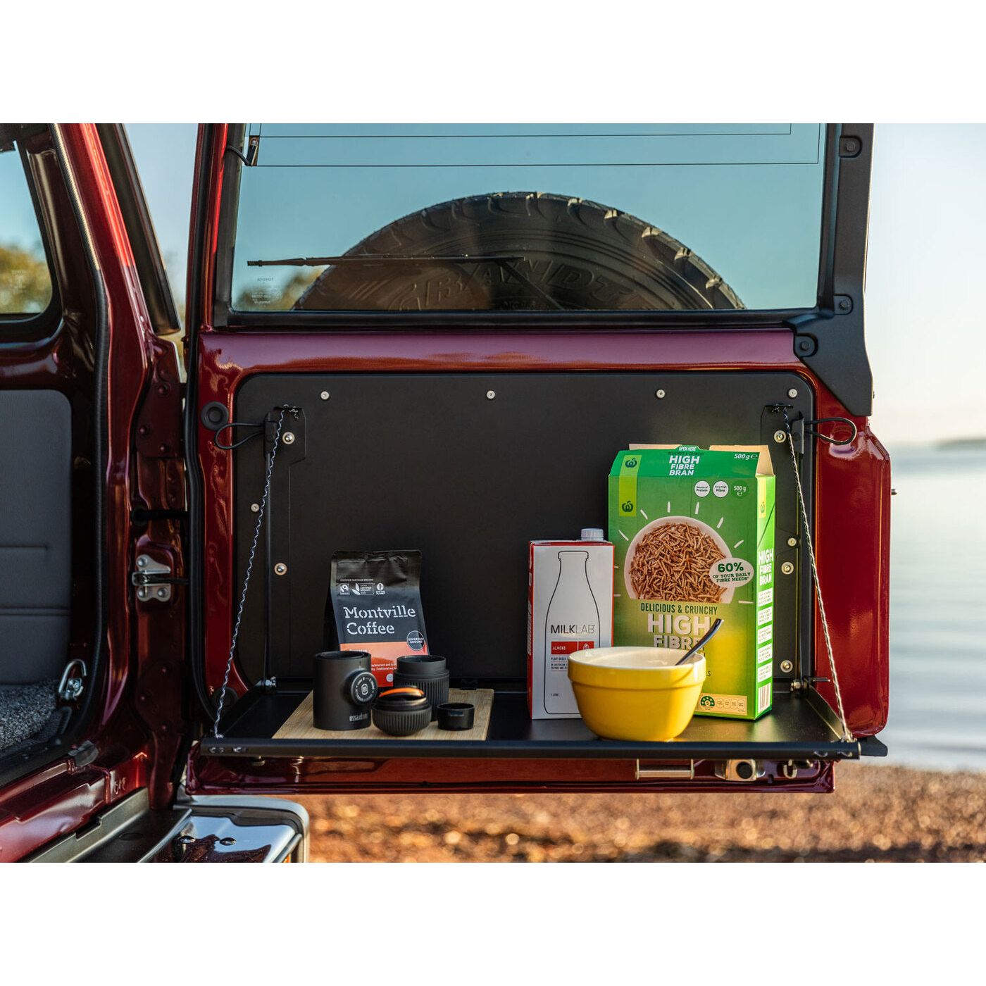 Rear Door Drop Down Table & Door Cards to suit Toyota Land Cruiser 70 Series