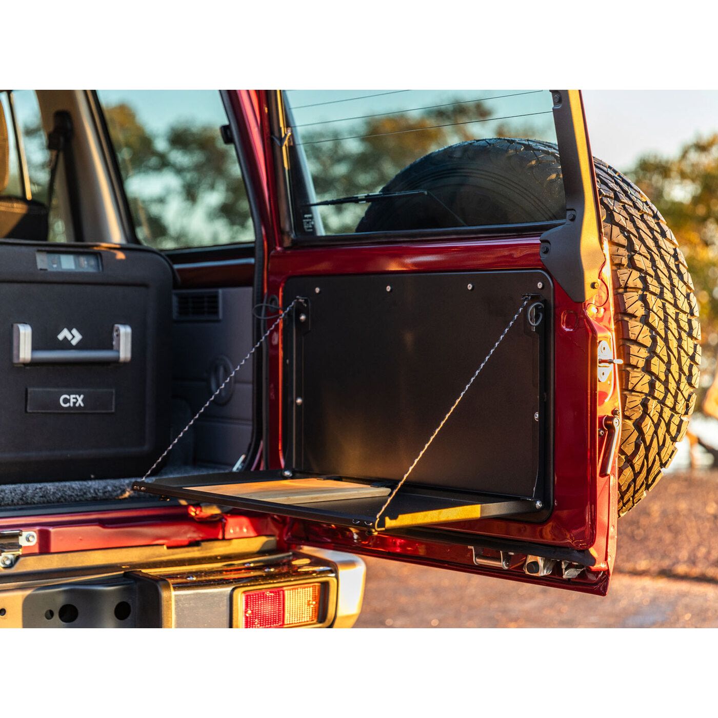 Rear Door Drop Down Table & Door Cards to suit Toyota Land Cruiser 70 Series