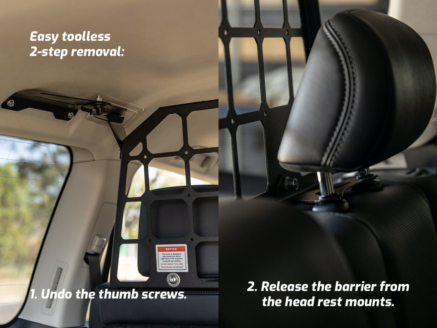 Light Cargo & Pet Barrier to suit Toyota LandCruiser LC200