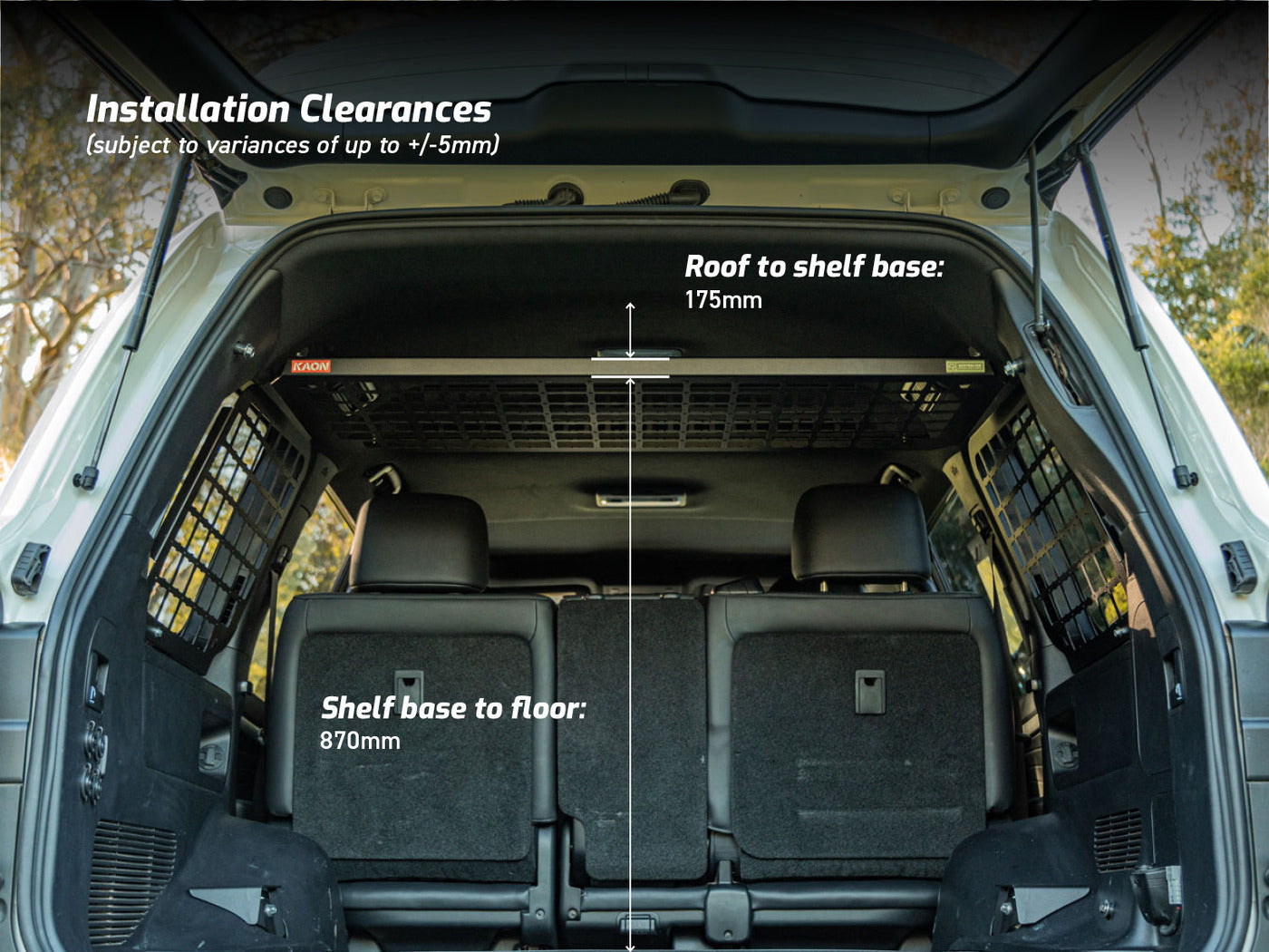 Standalone Rear Roof Shelf to suit Toyota Land Cruiser LC200