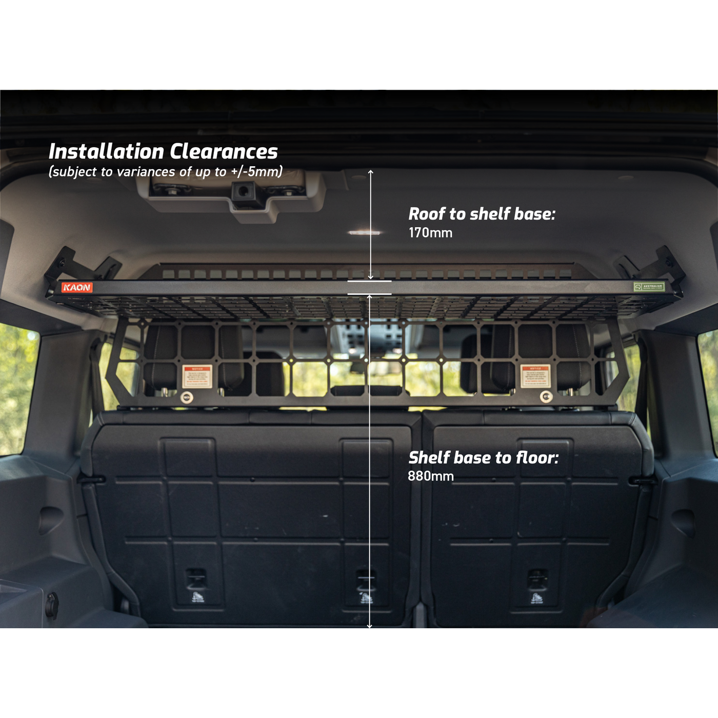 Standalone Rear Roof Shelf to suit Ineos Grenadier