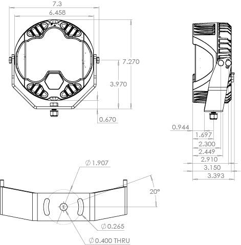 LP6 Pro LED Auxiliary Light Pod - Universal (Single)