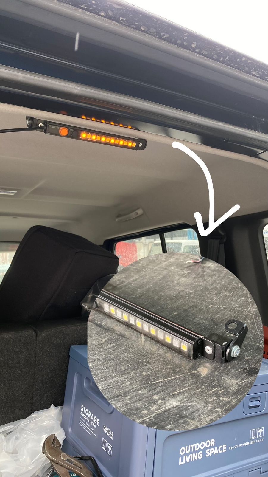 Jimny trunk led mount