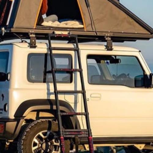 2m lightweight telescopic ladder + bag for alu cab tent