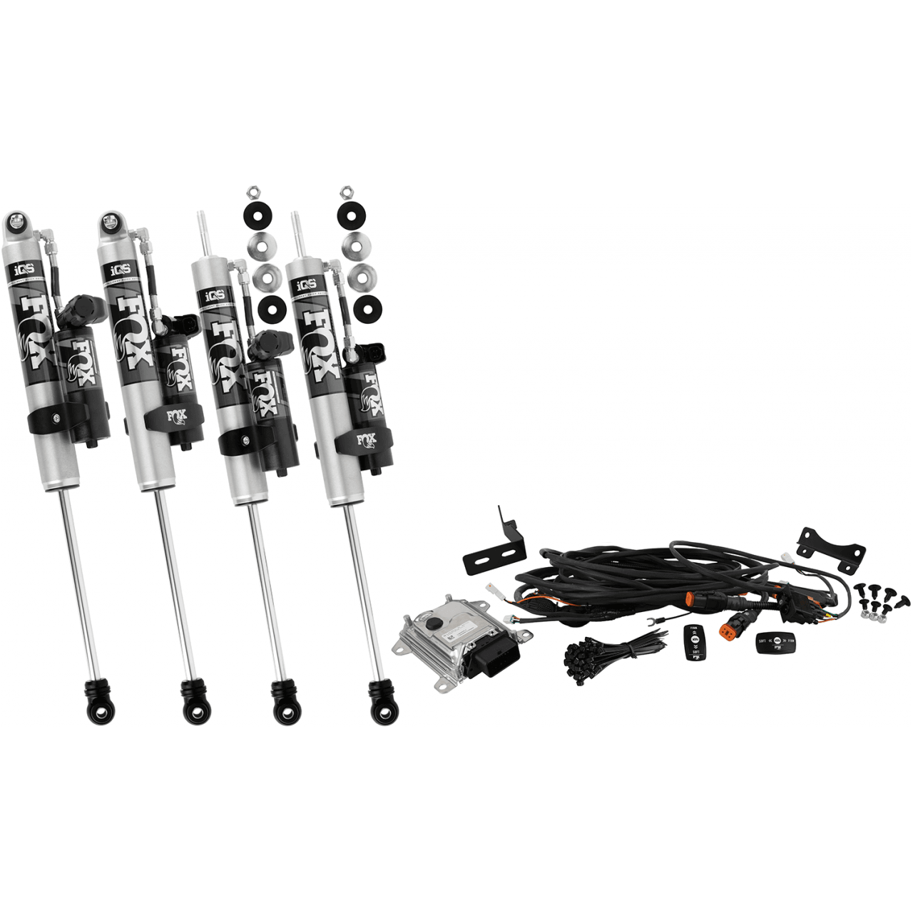 JEEP WRANGLER JK 2.0 IQS RESERVOIR SHOCK (SET OF FOUR) -ADJUSTABLE  (Front/Rear, 2.50-4 inches. Lift)