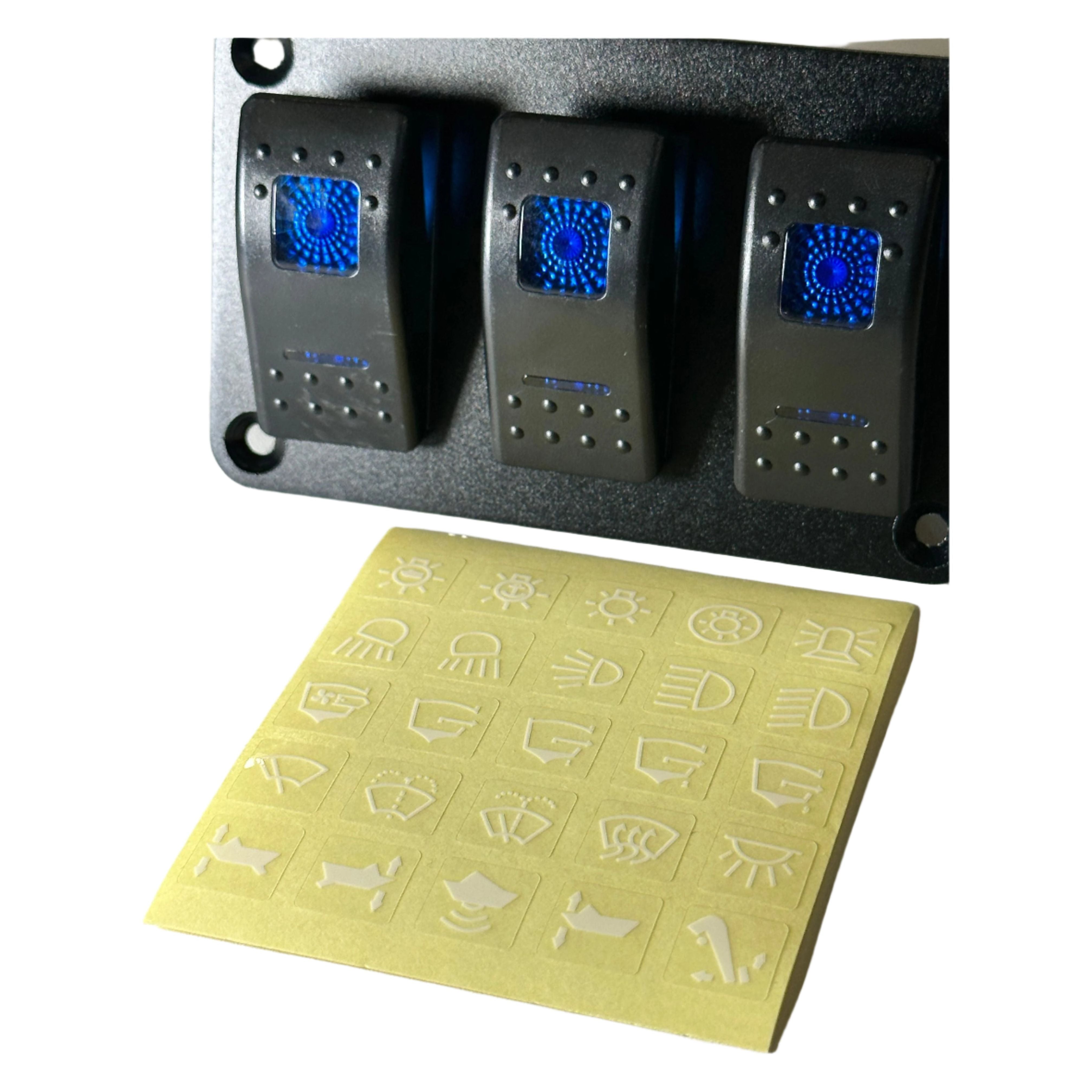 3 Rocker Switch Panel