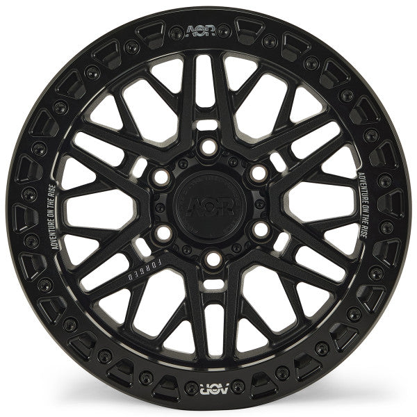 ALPHA Forged Off Road Wheel, Bronco & Ranger, 17x9, 6x139.7, ET0, Beadlock, Matt Black