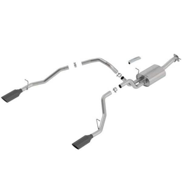 Dodge Ram 1500 New 19-25 5.7L Through Bumper S-Type Cat-Back Exhaust, Black Tips