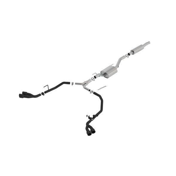 Jeep Wrangler Gladiator JT 3.6L 19-26 ATAK Cat-Back Exhaust, Quadruple Black Tips