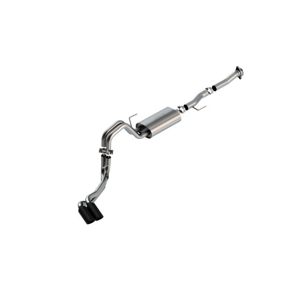 Ford F150 21-25 5.0L S-Type Cat-Back Exhaust System, Twin Pipes, Black