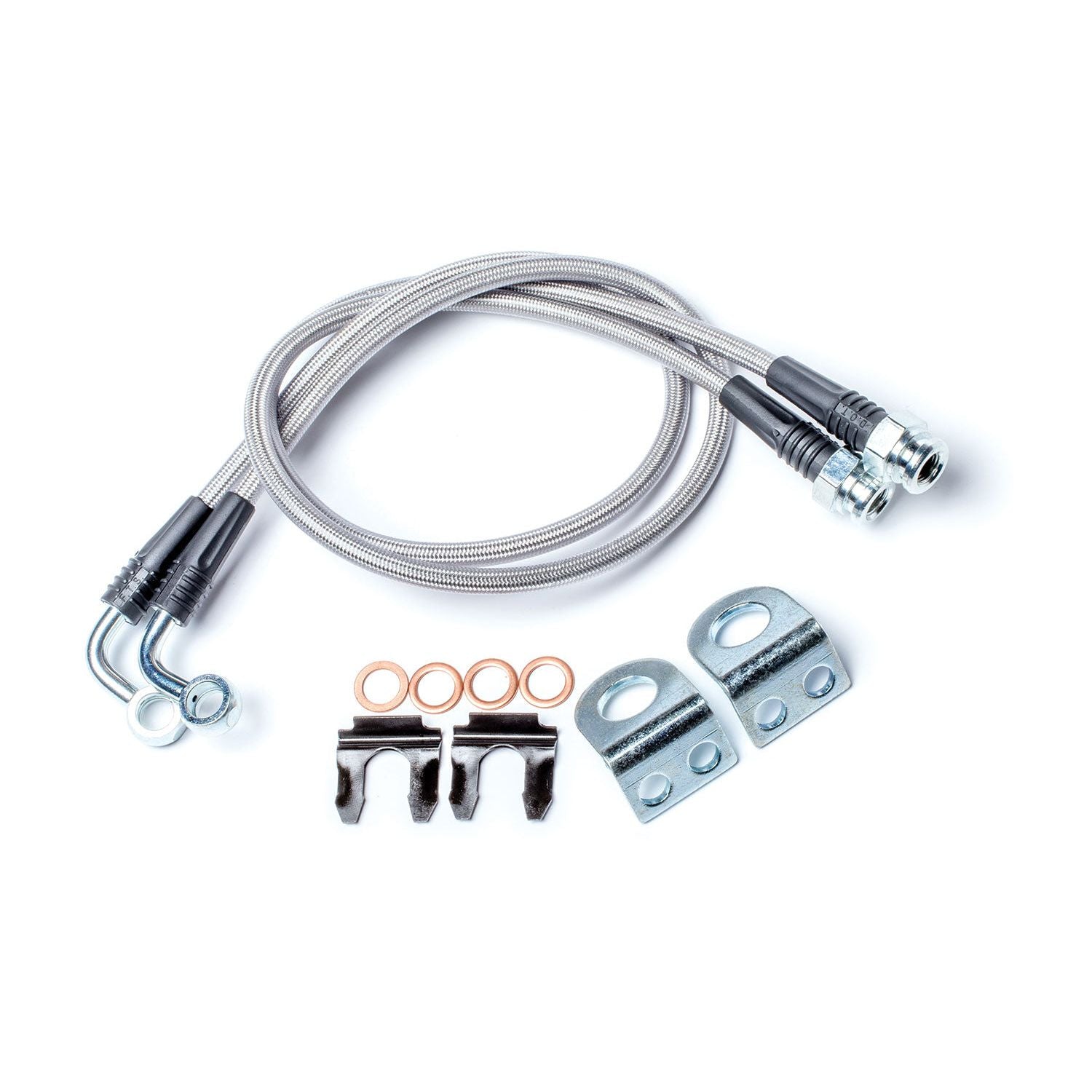 JK: 30” Stainless Steel Braided Brake Line Kit – Rear
