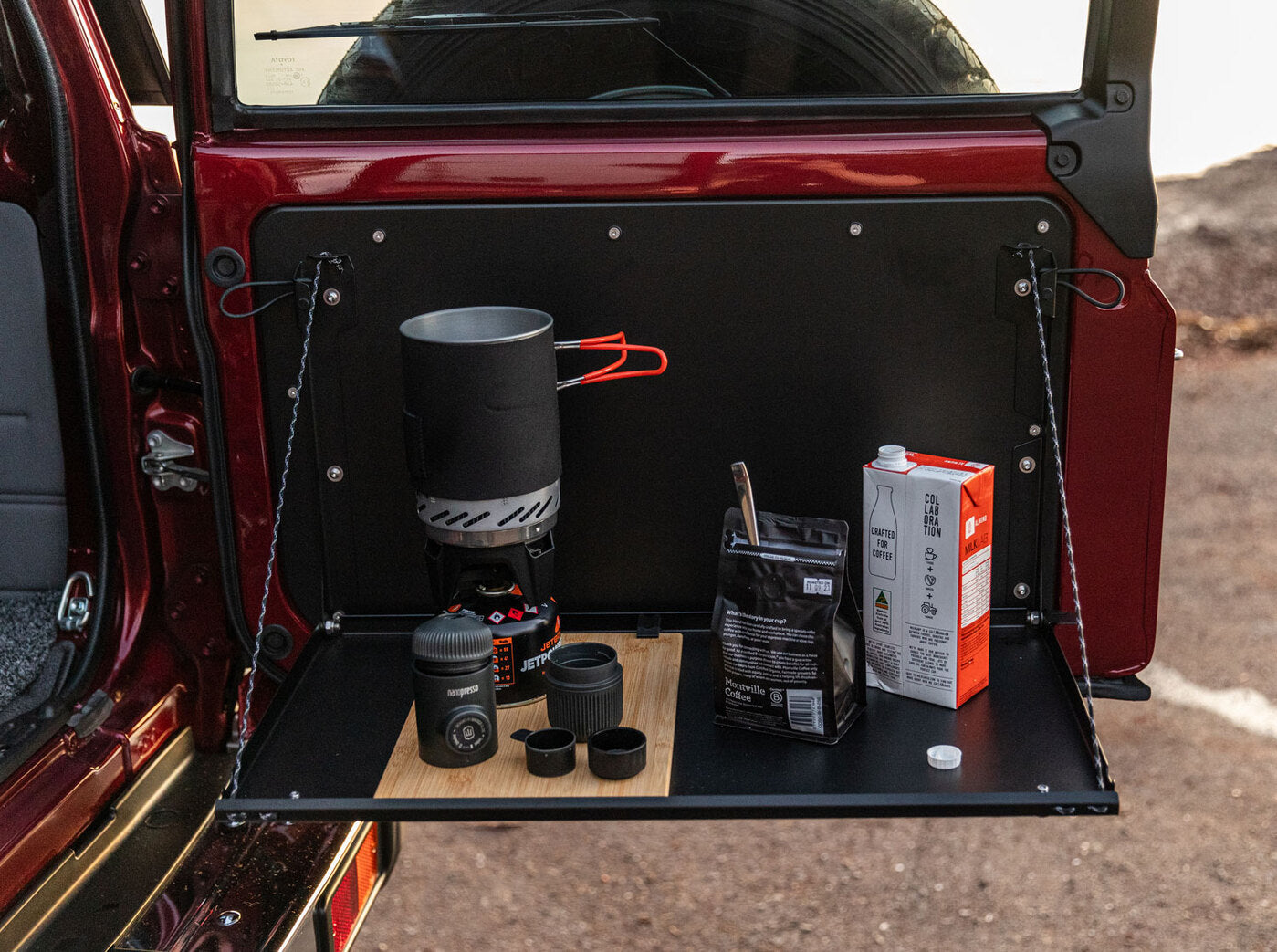 Rear Door Drop Down Table & Door Cards to suit Toyota Land Cruiser 70 Series