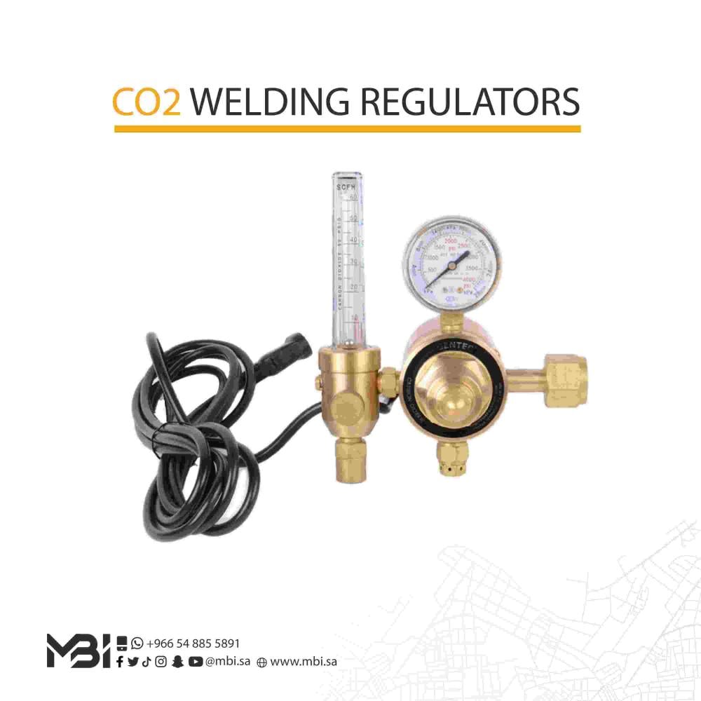 QK CO2 welding regulator with electric heater