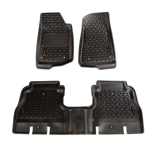 [12987.05] Rugged Ridge 12987.05 Floor Liner, Front/Rear; Black, 2018-2020 Jeep Wrangler JL 4 Dr