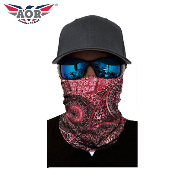 AOR Bandana Face Mask - Paisley Pink