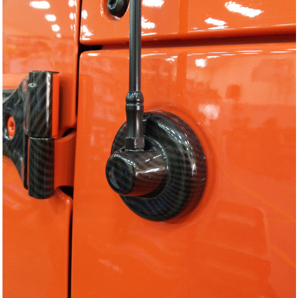 Jeep Wrangler JL 18+ Antenna Base Cover, Carbon Fiber Look