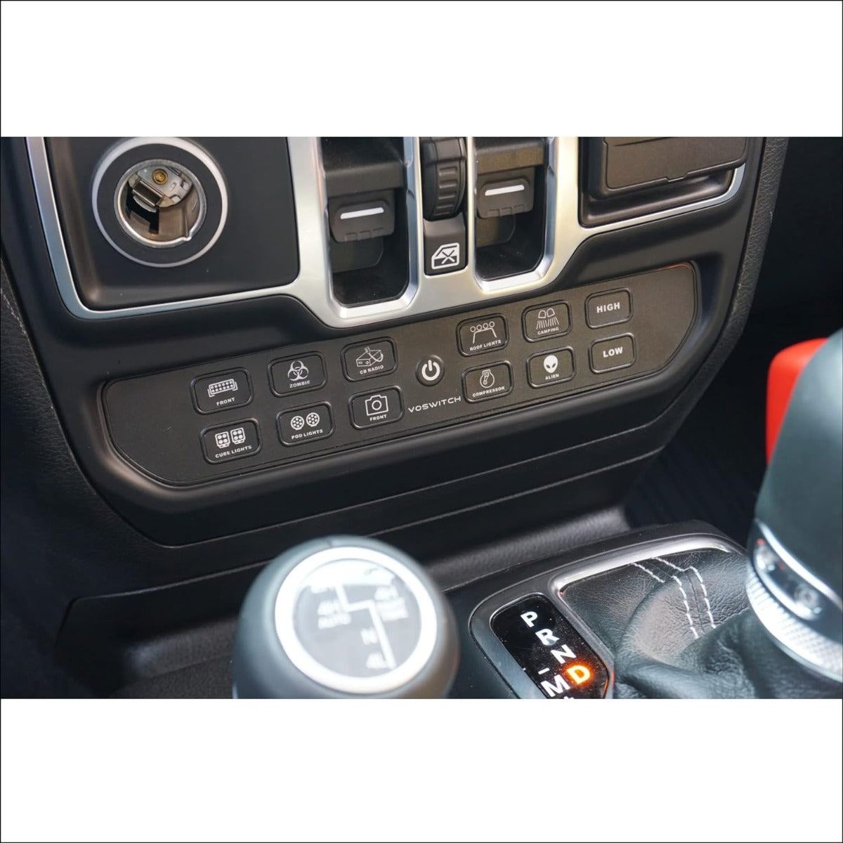 VOSWITCH 12 Switch Programmable Lower Dash Switch Panel, Jeep Wrangler JL & Gladiator JT 18-26