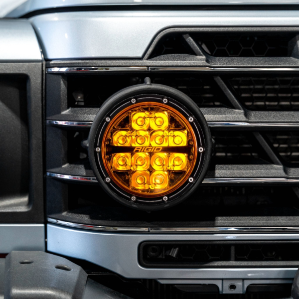 Ineos Grenadier 22-25 Front Grill Lights Conversion Kit With Rigid 360 6 Inch Amber Pro LED Lights
