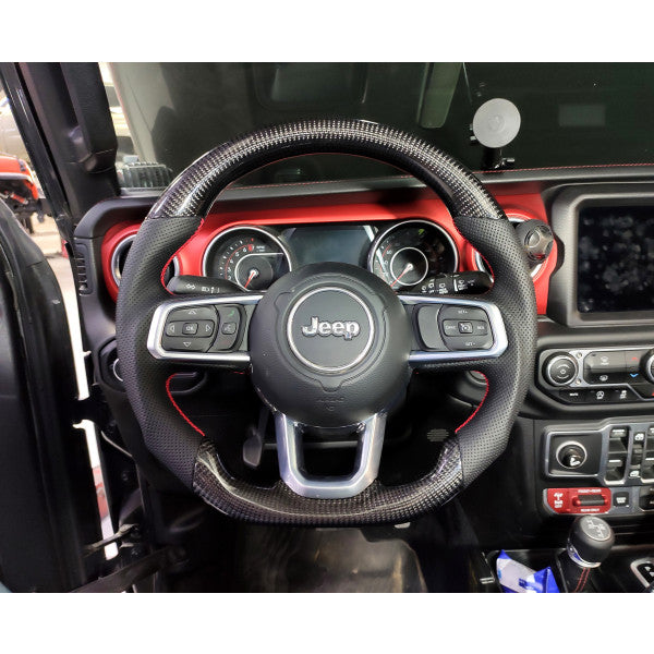 Jeep Wrangler JL & Gladiator JT 18-26 Carbon Fiber Racing Steering Wheel