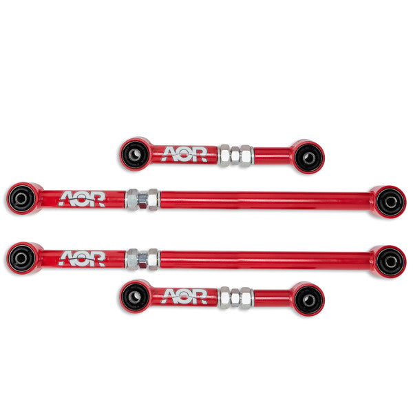 Tank 500 21-26 HD Adjustable Rear Trailing Arms, Full Set, Red