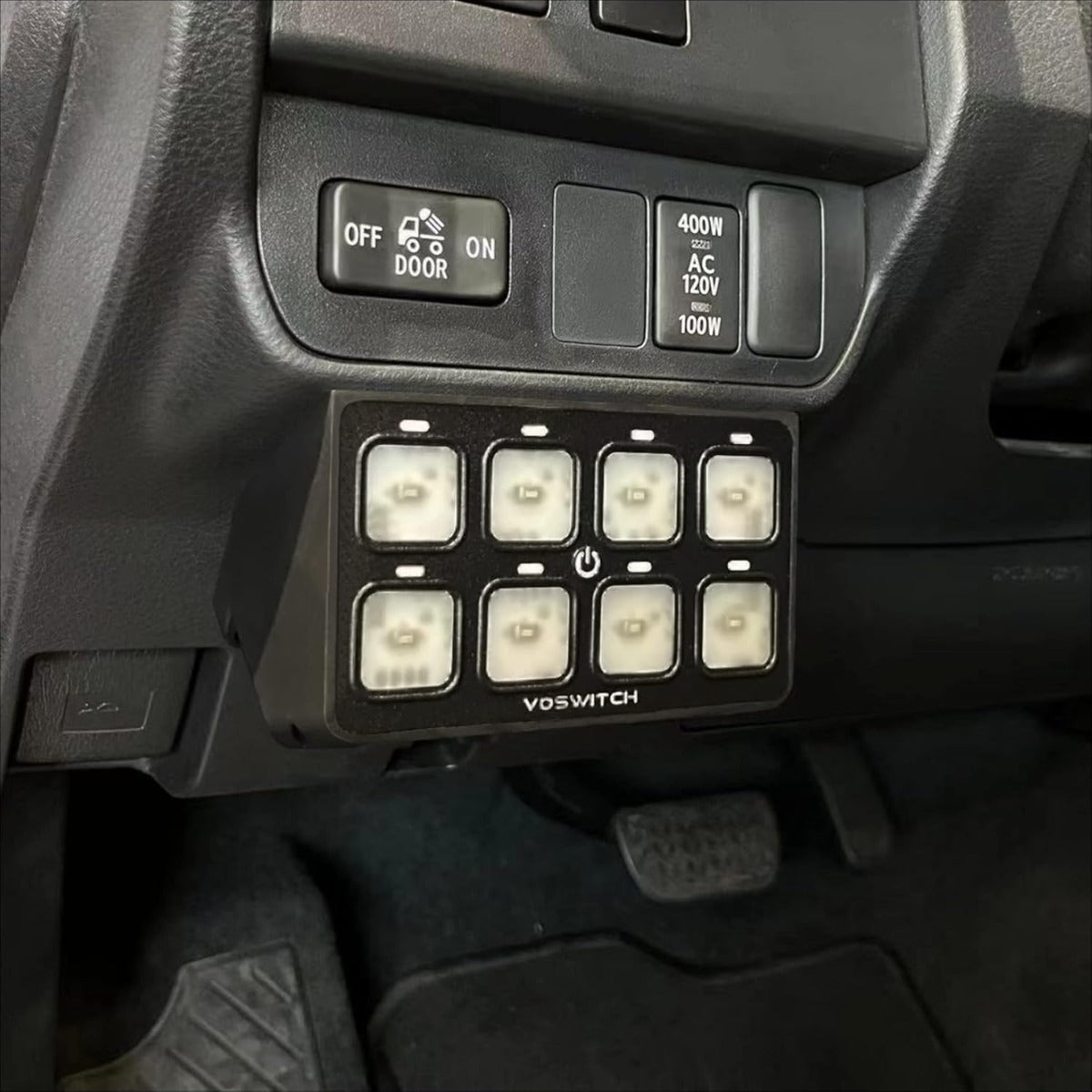 VOSWITCH 8 Switch Programmable Lower Dash Switch Panel, Toyota Tacoma 16-26