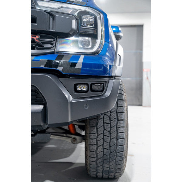 Ford Ranger Raptor 22-26 Front Bumper Pockets Lights Conversion Kit For Rigid SR-M Lights, Unpainted